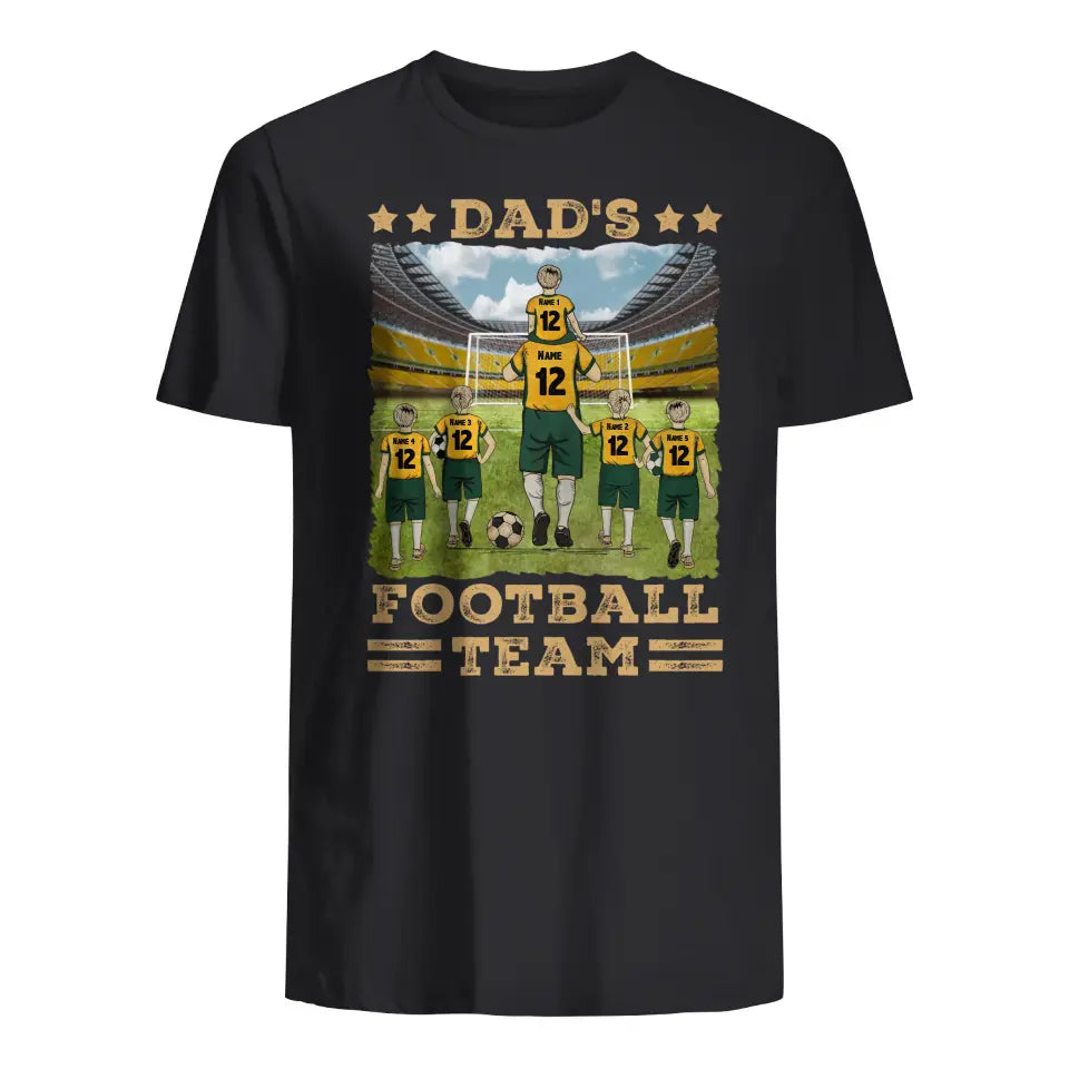 Gift for father's day | Customize T-shirt for dad | Dad's football team (color version)