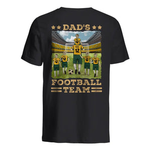 Geschenk zum Vatertag | T-Shirt für Papa individuell gestalten | Papas Fußballmannschaft (Farbversion)