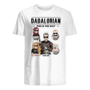 Gift for father's day | Customize T-shirt for dad | Dadalorian This is the way (Light version)