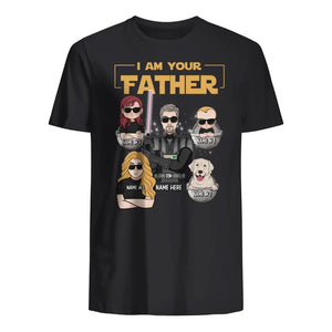 Gift for father's day | Customize T-shirt for dad | I am your father with pet (Dark version)