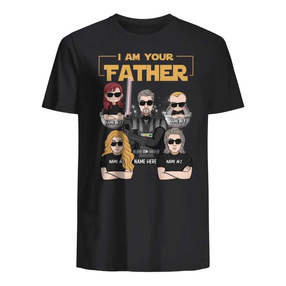 Geschenk zum Vatertag | T-Shirt für Papa individuell gestalten | Ich bin dein Vater (dunkle Version)