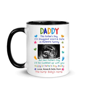 Geschenk zum Vatertag | Tasse für Papa individuell gestalten | Papa, ich werde mit dir gekuschelt sein