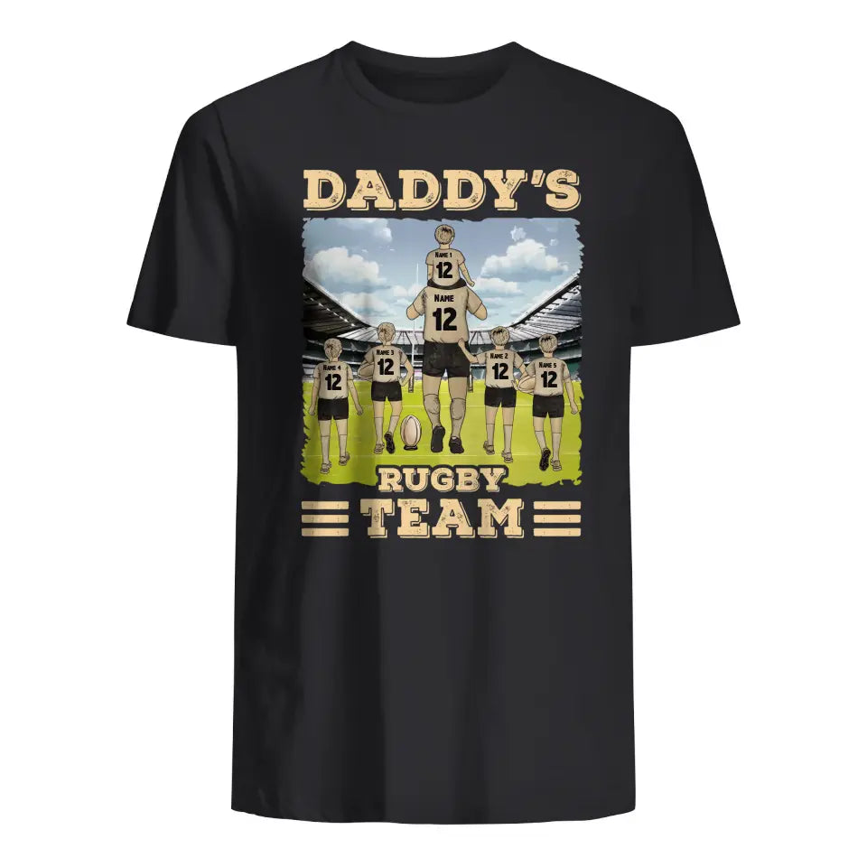 Geschenk zum Vatertag | T-Shirt für Papa individuell gestalten | Papas Rugby-Team