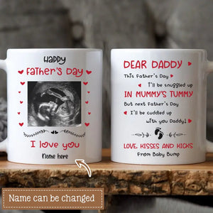 Gift for father's day | Customize Mug for dad | This Father's Day I'll be snuggled up in mummy's tummy