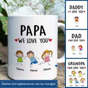 Gift for father's day | Customize Mug for dad | I love Dad we love Grandpa