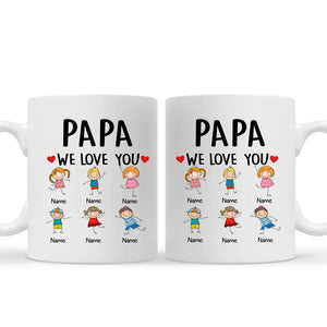 Geschenk zum Vatertag | Tasse für Papa individuell gestalten | Ich liebe Papa, wir lieben Opa