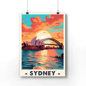 Opera House Vintage Travel Poster | Sydney Travel Poster Print  | Australia Retro Travel Poster Gift
