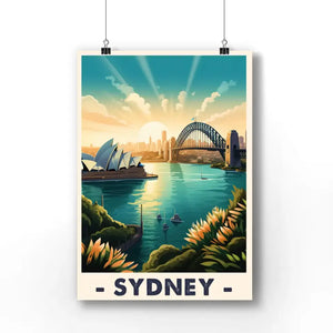 Opera House Vintage Travel Poster | Sydney Travel Poster Print  | Australia Retro Travel Poster Gift
